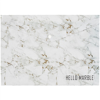 Папка-конверт А4 на кнопке "Hello Marble" - фото 1