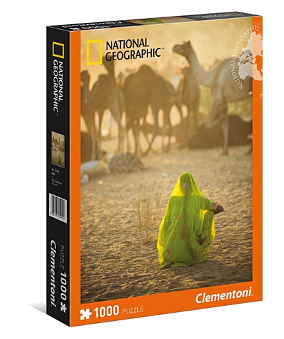 Пазл 1000 эл. National Geographic. Индианка, смотрящая на караван верблюдов - фото 1
