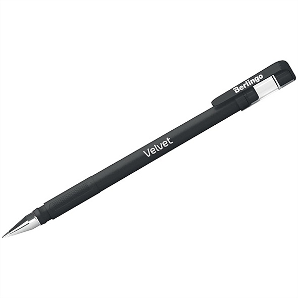 Ручка гелевая Berlingo "Velvet" черная, 0,5мм - фото 1