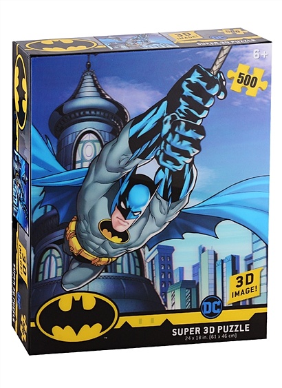 Пазл Super 3D Kids "Полет Бэтмана". 500 деталей - фото 1