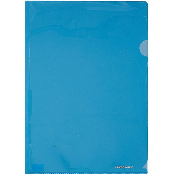 Папка-уголок А4 "Glossy Classic" пластик, синий, Erich Krause - фото 1