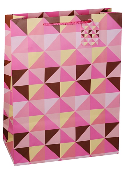Пакет подарочный бумажный А3 "Треугольная абстракция", нейтральный - фото 1
