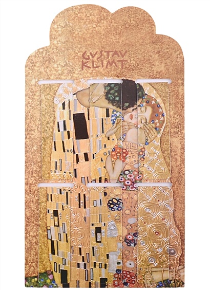 Магнитные закладки Густав Климт Поцелуй (6 штук) - фото 1