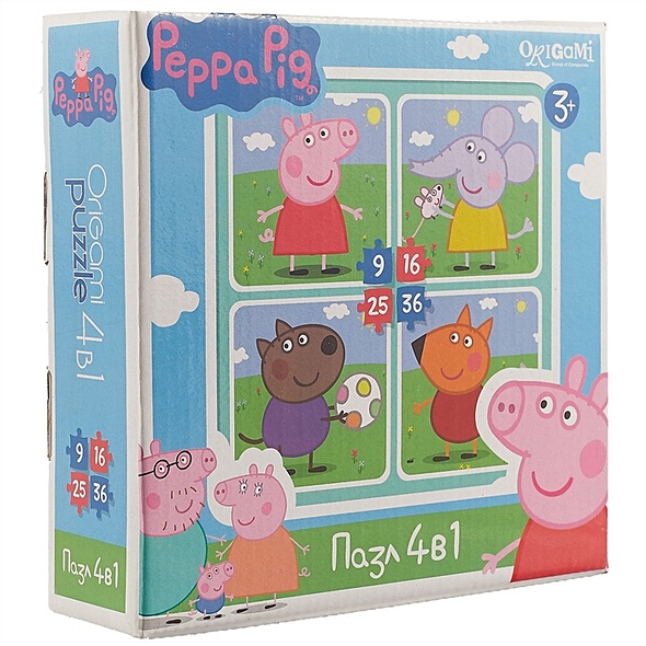 Набор пазлов «На прогулке Peppa Pig», 9, 16, 25 и 36 деталей - фото 1