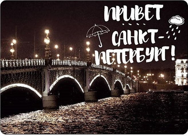 Магнит "Троицкий мост" (9х5,5) (винил) - фото 1
