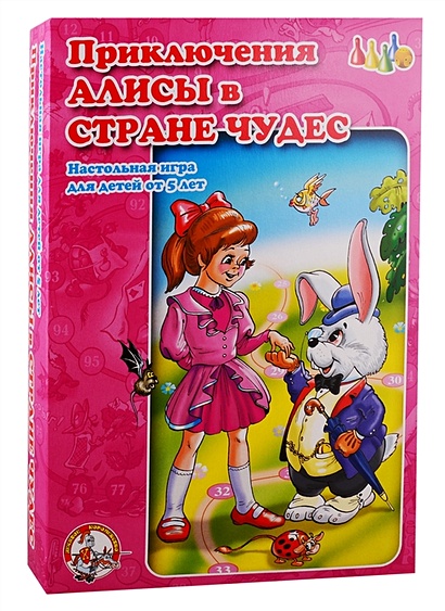 Настольная игра для детей от 5 лет. Ходилка "Приключения Алисы в стране чудес" - фото 1