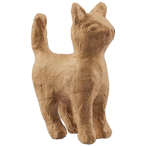 Фигурка из папье-маше объемная "Кошка хвост вверх", 5х12х11,5 - фото 1