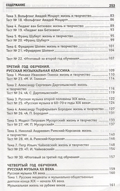 Музыкальная литература в таблицах схемах и тестах