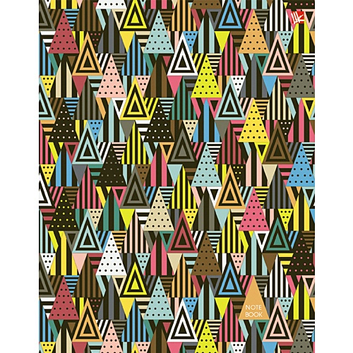 Орнамент. Разноцветные треугольники А5 80л. КНИГИ ДЛЯ ЗАПИСЕЙ А5 (ИНТЕГРАЛЬНЫЙ ПЕРЕПЛЕТ) - фото 1