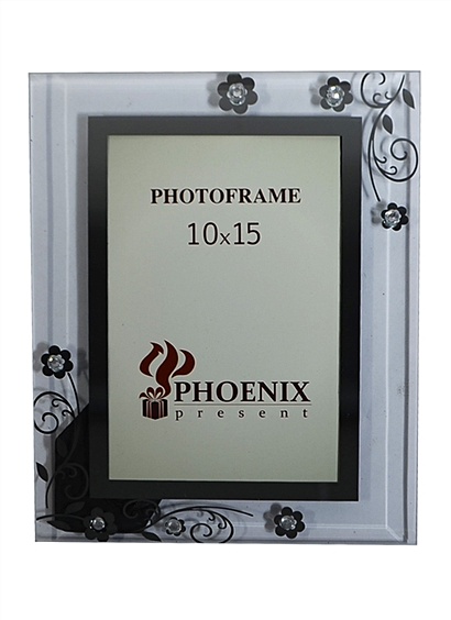 Фоторамка из стекла для фото 10х15 прозрачная Ромашки (35735) (Феникс-Презент) - фото 1