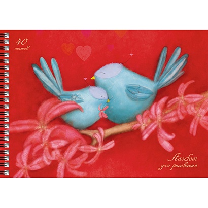 Альбом для рисования «Emma. Синие птицы», 40 листов - фото 1