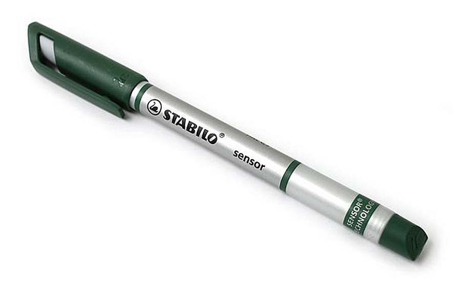 Ручка капиллярная Stabilo sensor, зеленая - фото 1