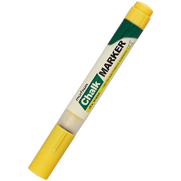 Маркер меловой "Chalk Marker" желтый, 3мм - фото 1
