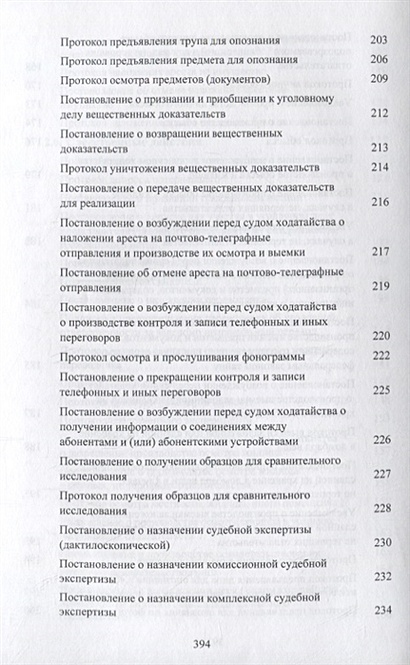Образцы процессуальных документов органов дознания