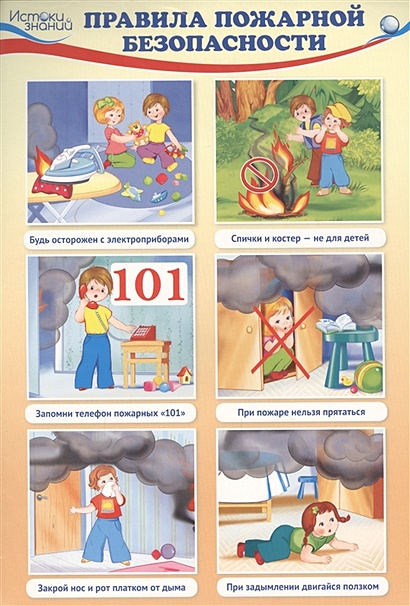 Комплект познавательных мини-плакатов "Уроки безопасности для детей" - фото 1
