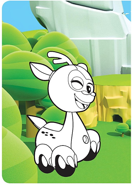 Раскрась героя мультика. Фарра - фото 4