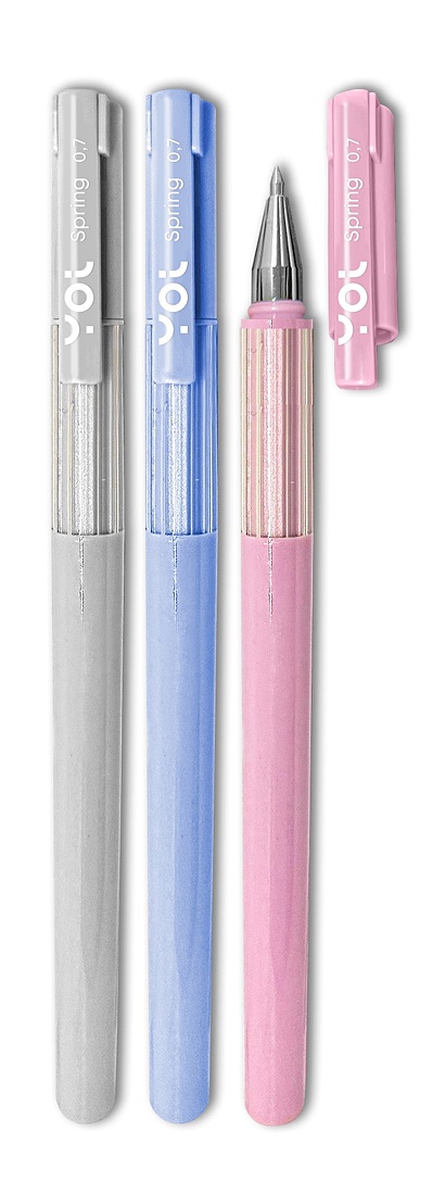 Ручка гелевая Yoi, Spring, синяя 0,7 мм, в ассортименте - фото 1