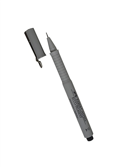 Ручка капиллярная черная 0,4мм "ECCO PIGMENT" Faber-Castell - фото 1