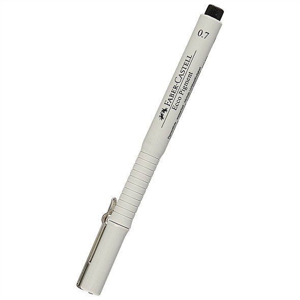 Ручка капиллярная черная 0,7мм "ECCO PIGMENT" Faber-Castell - фото 1