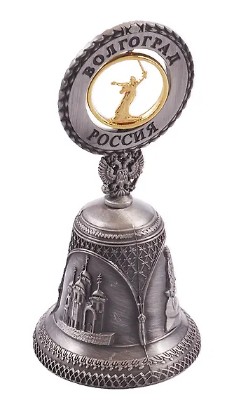 Колокольчик Волгоград.Родина-мать (3-вида.рельеф. вст-фигурн.(цв.зол) цв.античное олово) - фото 3