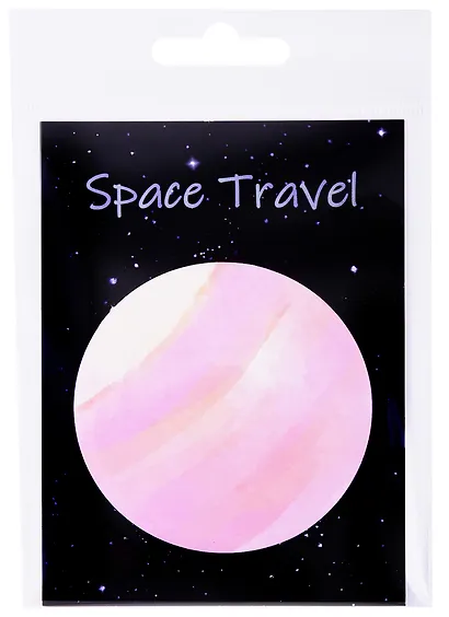 Блок бумаги самоклеящийся 70*70мм "Spase Travel", ассорти, инд.уп. - фото 7