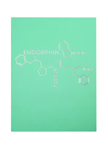 Записная книжка А6 80л лин. "Molecule. Endorphin" интеграл.переплет, Soft Touch, тиснение серебр.фольгой - фото 1