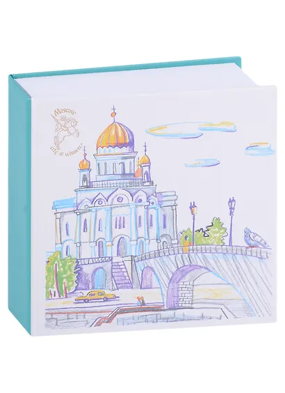 Блокнот-кубарик Москва (Храм Христа Спасителя) (пастель) (Город Победителей) - фото 1