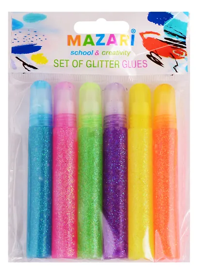 Набор Гель с блестками полупрозрачный (10 мл х 6 цв) (M-5655) (упаковка) (3+) - фото 3