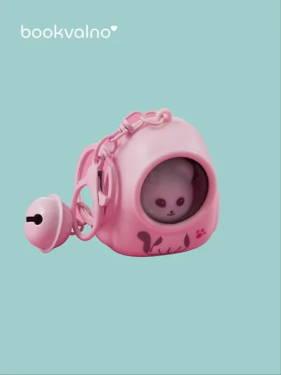 Брелок-фонарик Котик розовый (ПВХ) (5х4) - фото 2