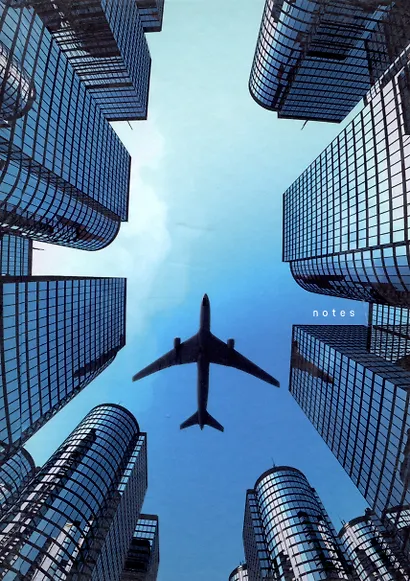 Книга для записей А5 160л кл. "Над городом" 7БЦ, мат.ламинация, выб.лак - фото 1