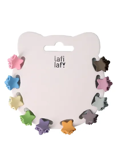 Набор заколок-крабиков mini Звездочки матовые (10 штук) (1,5 см), Lafilaf - фото 2