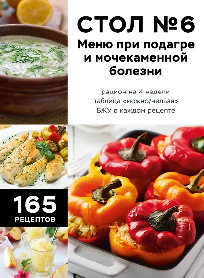 Стол №6. Меню при подагре и мочекаменной болезни. С рекомендациями специалиста - фото 1