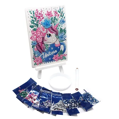 Алмазные узоры. Единорог в чашке. 10*15см Арт.06418 - фото 4