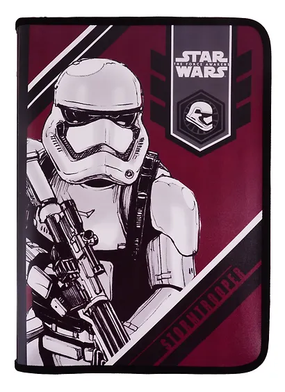Папка для тетрадей А4 "Star Wars" пластик, молния с трех сторон, 32,5*23*2,5 - фото 1