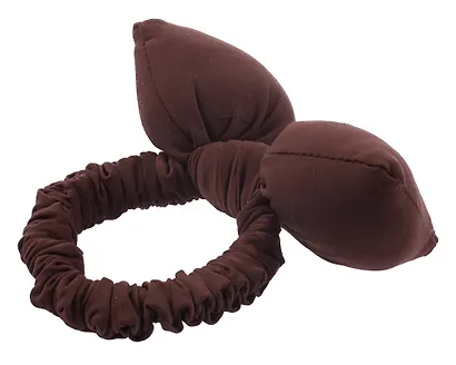 Резиночка дутая Бантик (коричневая) (текстиль) (10см) (12-2025093-17) (Lafilaf) - фото 4