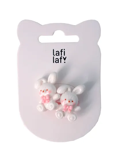 Набор резиночек Кролики (2шт) (пластик) (2,5см) (12-03907-B6) (Lafilaf) - фото 5