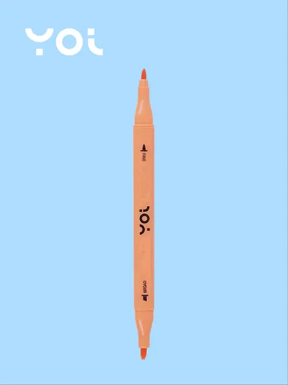 Текстовыделители Yoi, двухсторонние 6 цветов - фото 3