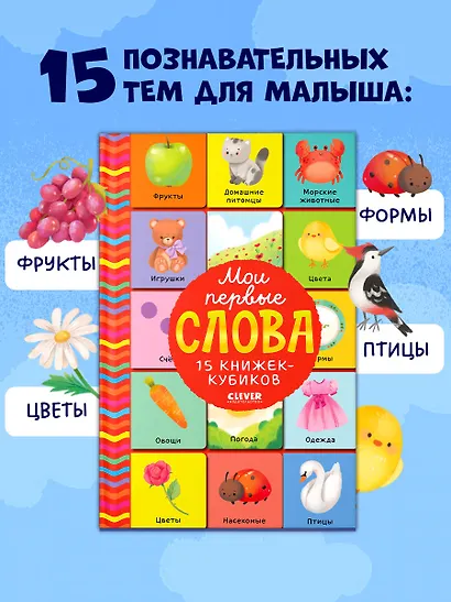 Мои первые слова. 15 книжек-кубиков. Развитие речи - фото 4