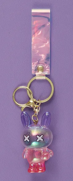 Брелок Кролик перламутровый (прозрачный) (ПВХ) (8см) (12-05149-A027) Bookvalno - фото 4