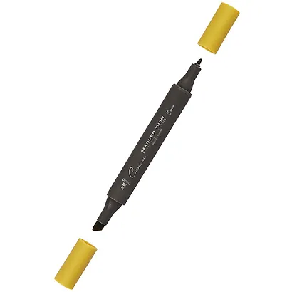 Маркер художественный "Сонет" желто-оливковый, двухсторон., тонк. и широк.долото, Сонет - фото 2