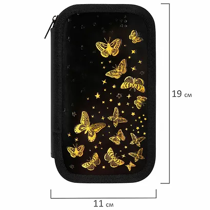 Пенал 2 отделения "Golden" 19*11 см - фото 8