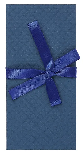 Подарочный конверт для денег ,с бантом, синий - фото 1