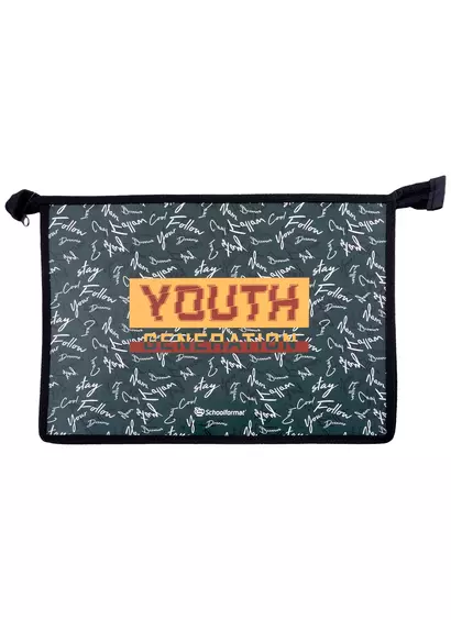 Папка для тетрадей А4 "YOUTH" 20*13*3см пластик, молния - фото 1