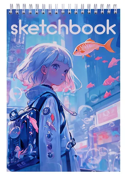 Скетчбук А5 40л "Аниме" спираль - фото 1