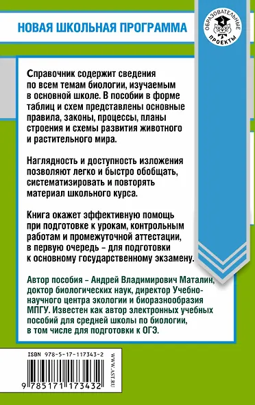 ОГЭ. Биология в таблицах и схемах. Справочное пособие для подготовки к ОГЭ - фото 2