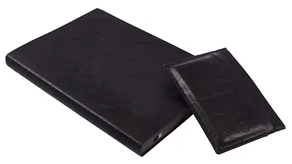 Ежедневник недат. А5+ 160л "Фланстэр" бежевый, кожзам, мягк.переплет, блинт.тиснение, обстрочка, справ.мат-лы, карман,подар.карт.коробка с ПВХ-крышкой, картхолдер 100х140 мм - фото 3