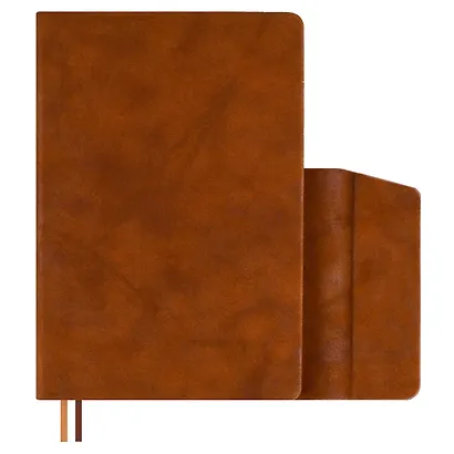 Ежедневник дат. 2026г. А5 176л "Тиволи глосс" коричневый, кожзам, тв.переплет, блинт.тиснение, офсет, справ.мат-лы, закругл.углы, 2 ляссе, инд.уп - фото 5