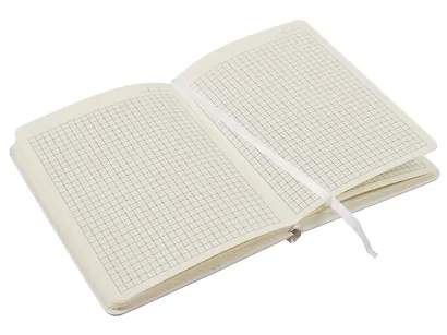 Блокнот для записей А6+ в клетку, 96 листов "Flowers" твердая обложка, белый с кругом, с ляссе - фото 10