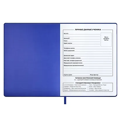 Дневник школьный Феникс+, "Синий" - фото 4