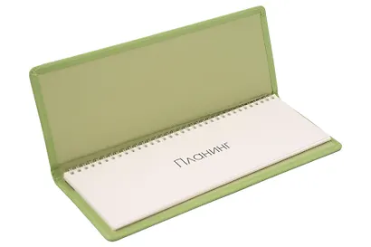 Планинг недат. 56л "Joy Book" чай матча, настольный, иск.кожа, 7Б, тв.переплет, скругл.углы, тонир.блок, евроспираль, инд.уп - фото 4